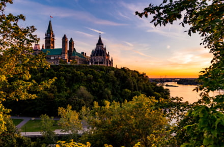 Vista al parlamento de Ottawa