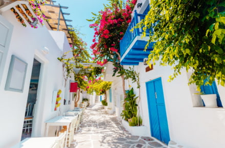 Callejón en la ciudad de Paros