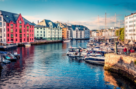 Onderweg in Alesund, Noorwegen