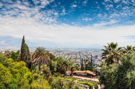 Gezicht op Santiago de Chili