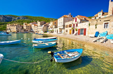 Haven in Komiza, Kroatië