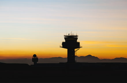 Cape Town Airport at sunset