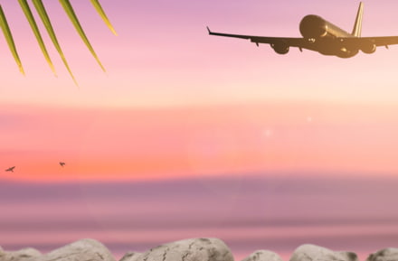 Flugzeug über Montego Bay