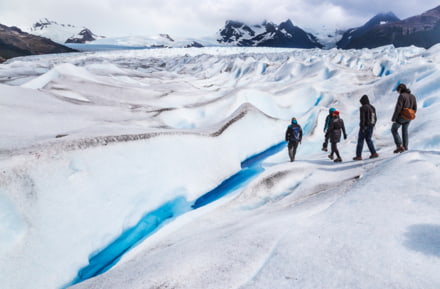 Wandelen op de gletsjer, Patagonië