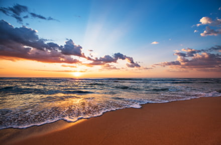 Strand in Montego Bay bei Sonnenuntergang