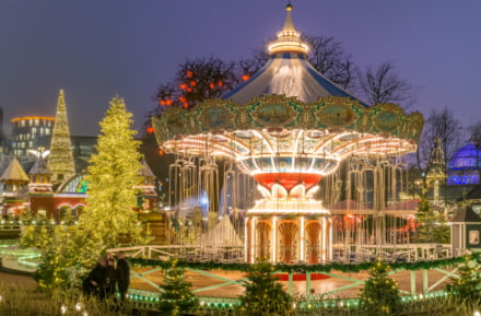 Tivoli Park in Copenhagen at Christmas