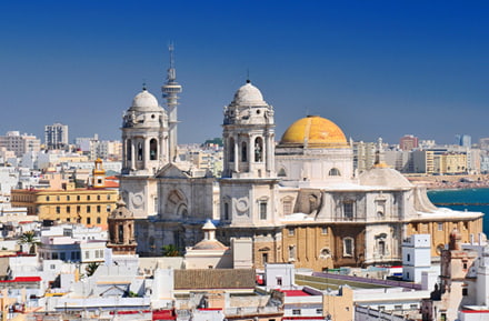 Vista al centro de Cádiz
