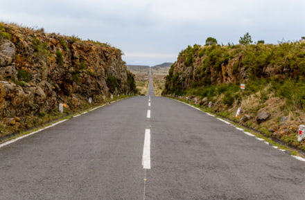 Carretera a través das Plateau Paul da Serra, Madeira