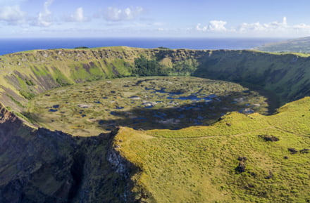 Crater on Easter Island
