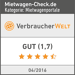 Verbraucherwelt - Kategorie: Mietwagenportale - Gut (1,7) Verbraucherwelt - Kategorie: Mietwagenportale - Gut (1,7)