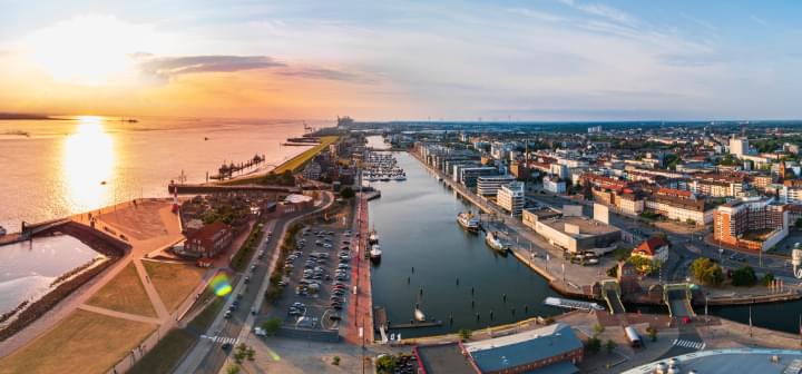 Sonnenuntergang in Bremerhaven