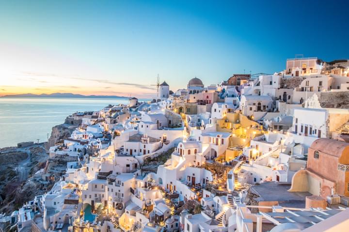Sonnenuntergang in Santorin, Griechenland
