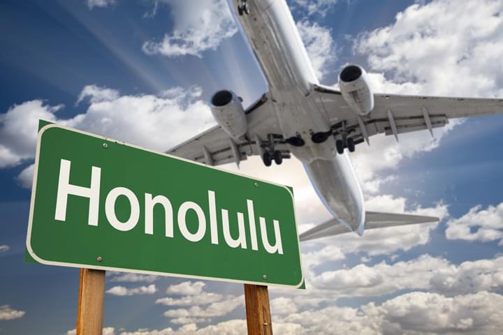 Landeanflug auf Hawaii