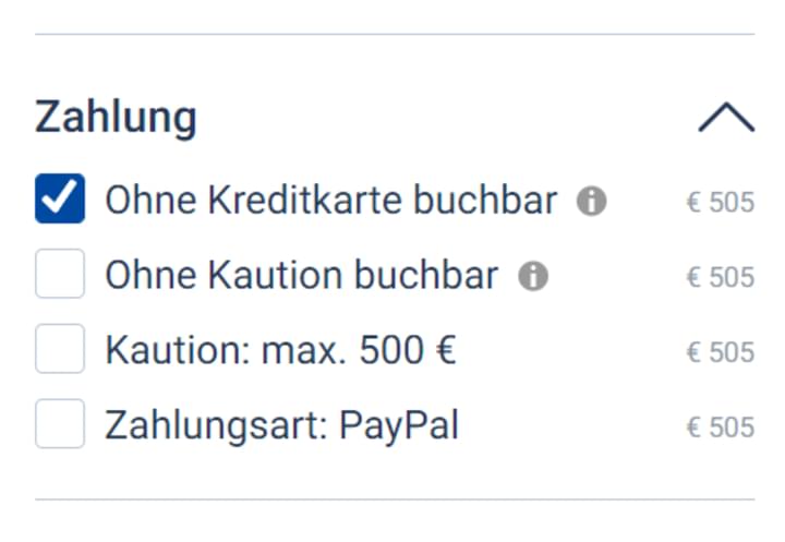 Zahlung ohne Kreditkarte